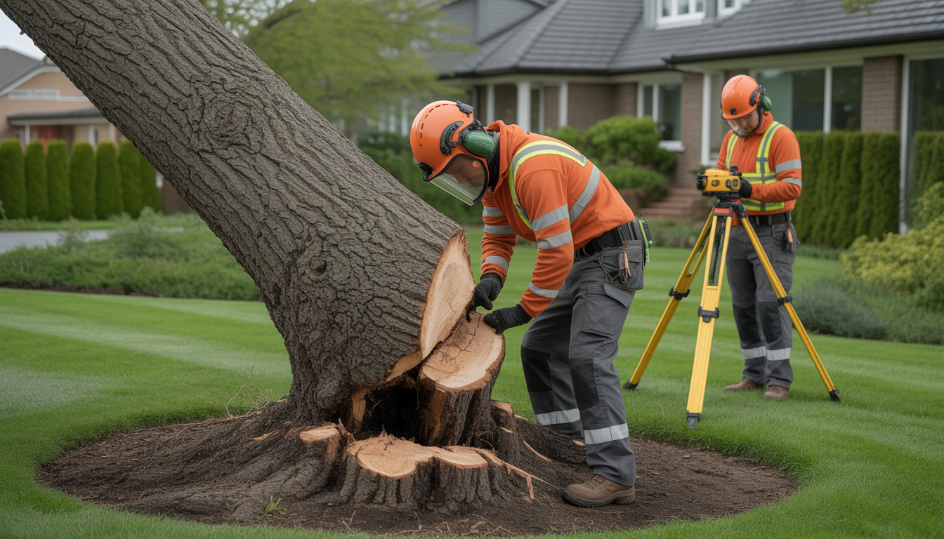 Comment savoir si un arbre incliné dans mon jardin à Craponne nécessite un abattage urgent ? - Charmille Elagage